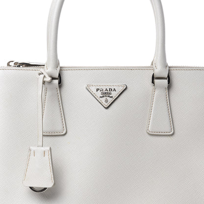 Prada Saffiano Small Galleria Double Zip Tote Talco 17 of 17