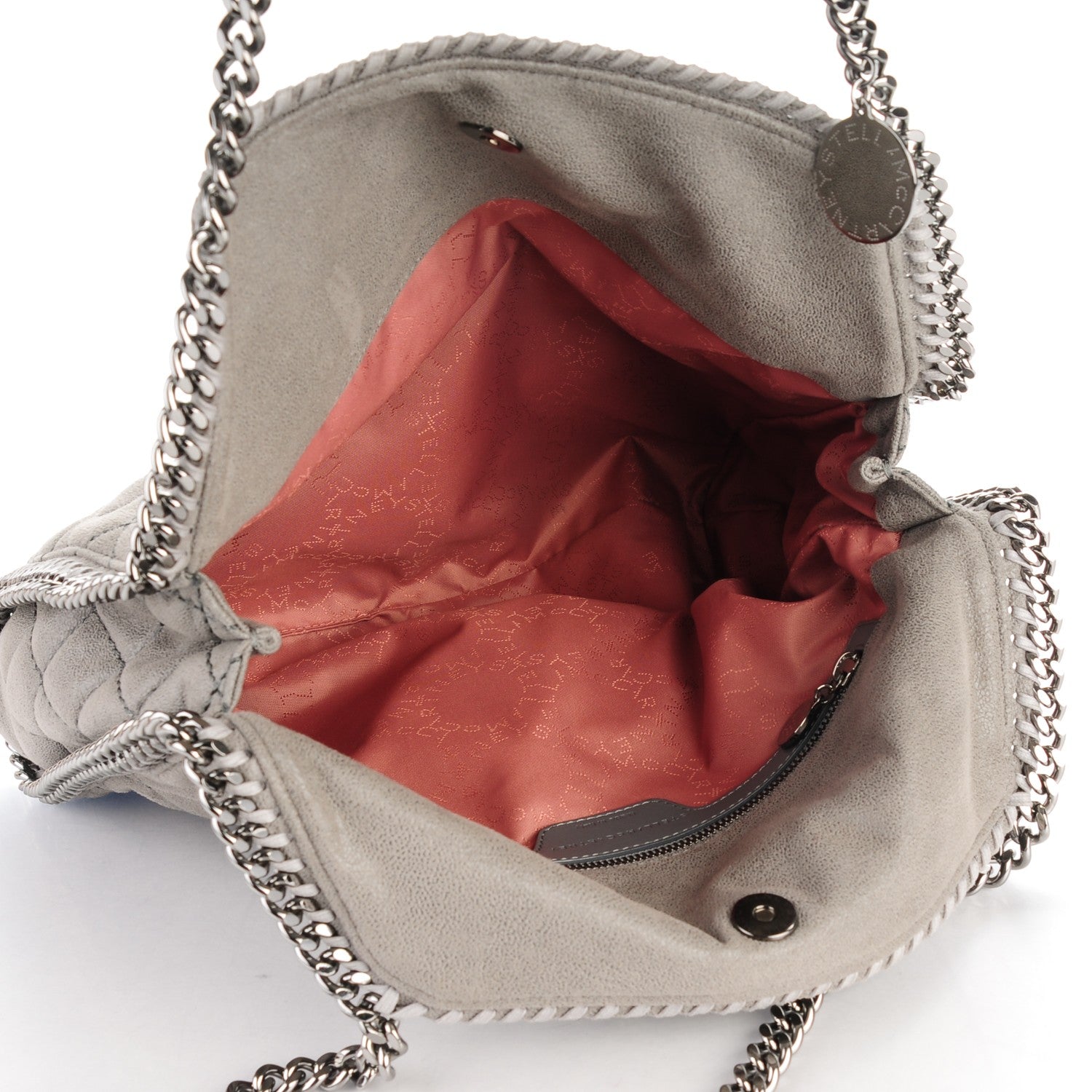 Stella McCartney Shaggy Deer Quilted Small Falabella Tote Light Grey 5 of 7