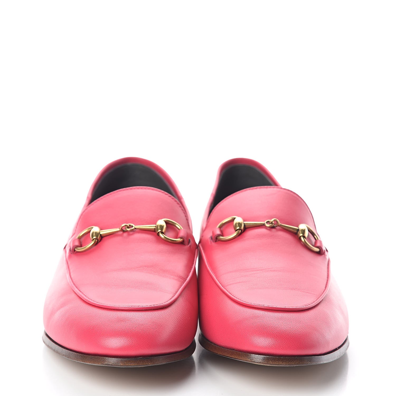Gucci Lambskin Womens Brixton Horsebit Loafers 39.5 Hot Pink 2 of 7