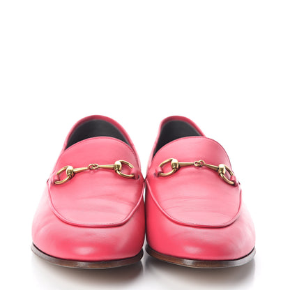Gucci Lambskin Womens Brixton Horsebit Loafers 39.5 Hot Pink 2 of 7