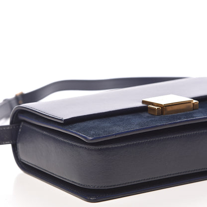 Saint Laurent Smooth Calfskin Suede Medium Bellechasse Navy 13 of 14