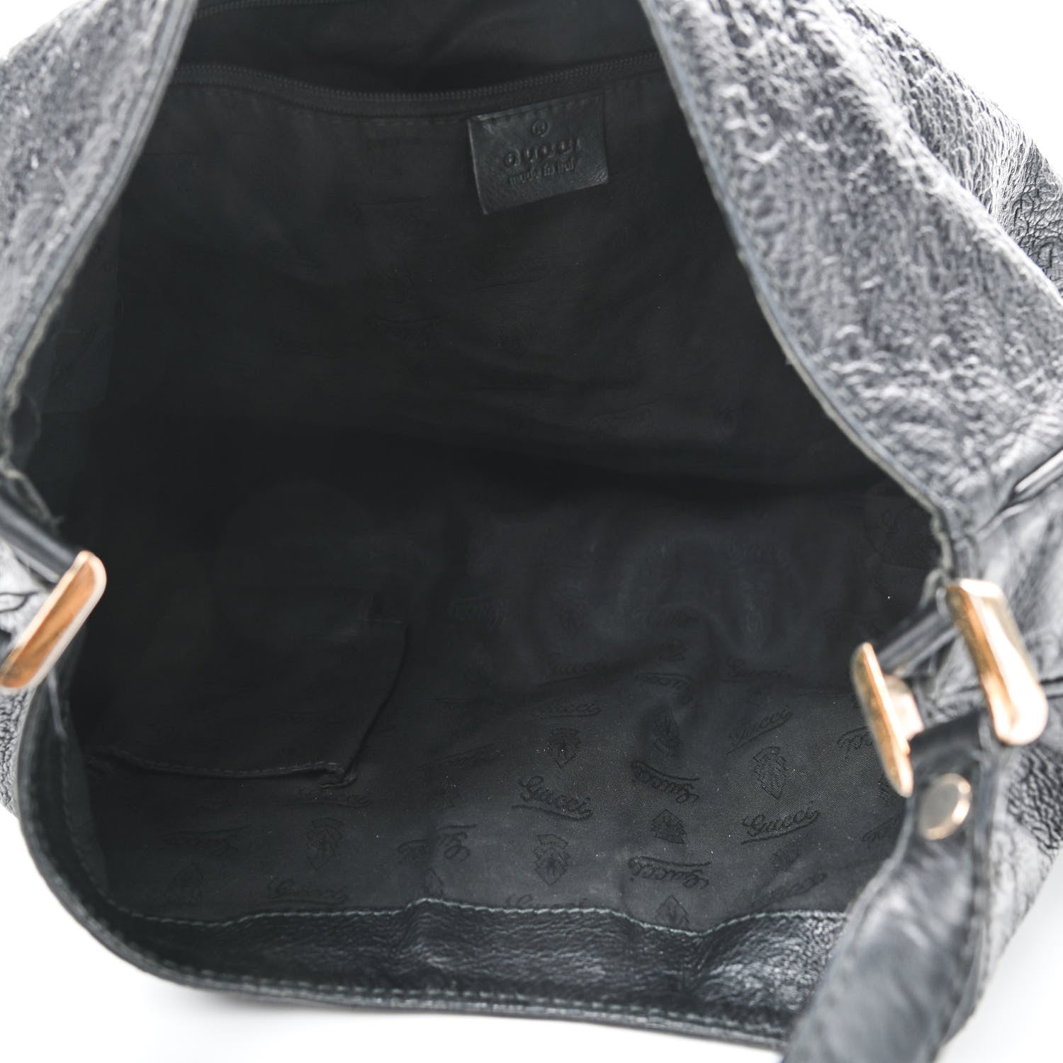 Gucci Guccissima Large New Ladies Web Hobo Black 5 of 11