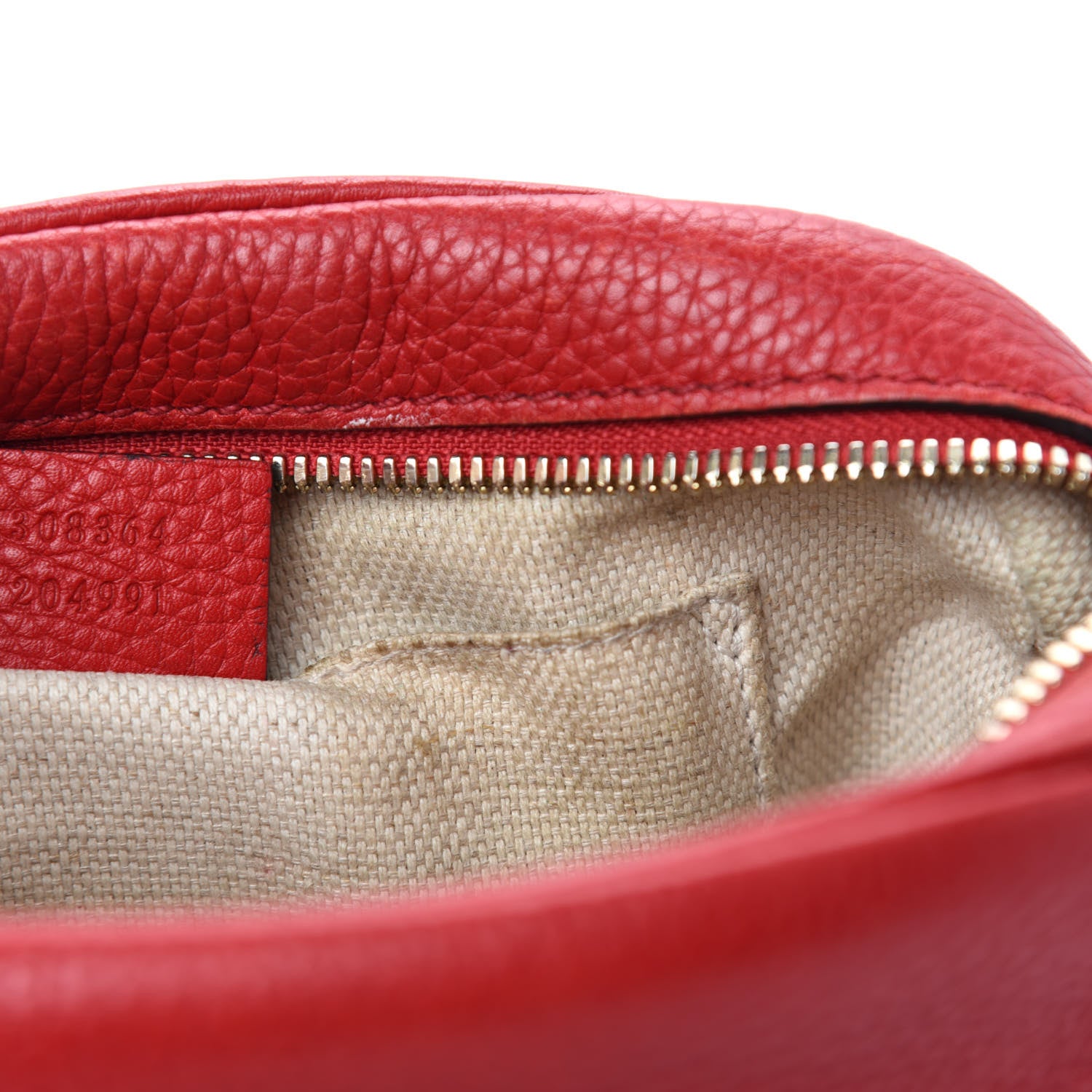 Gucci Pebbled Calfskin Small Soho Disco Bag Tabasco Red 15 of 16