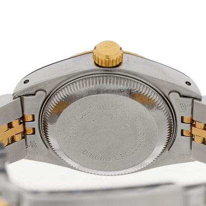 Rolex Stainless Steel 18K Yellow Gold 26mm Oyster Perpetual Datejust Watch Black 69173 4 of 4