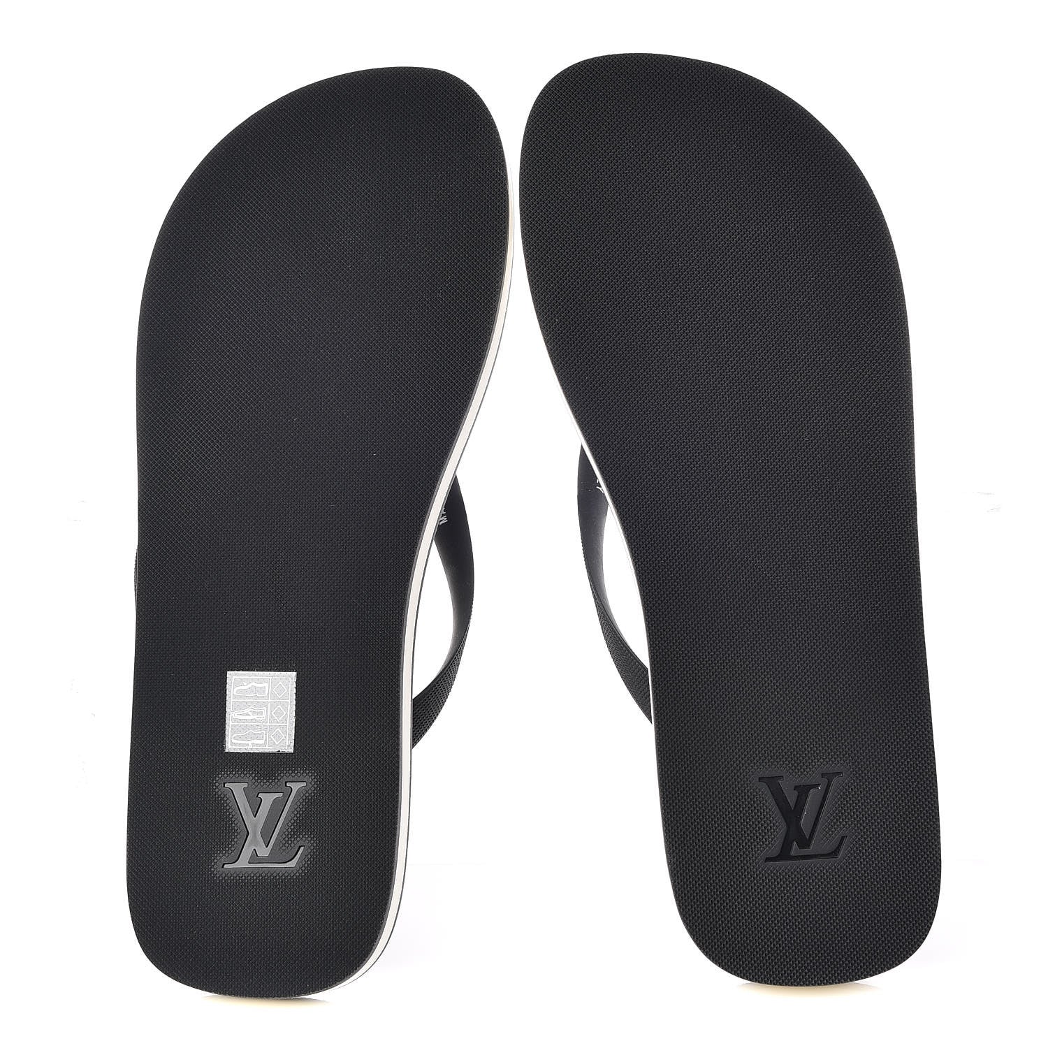 Louis Vuitton Rubber Mens Molitor Thong Sandals 9 Black 8 of 8