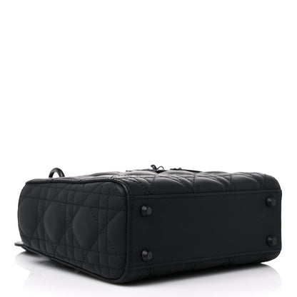 Christian Dior Ultra Matte Calfskin Cannage Mini Lady Dior Black 4 of 9