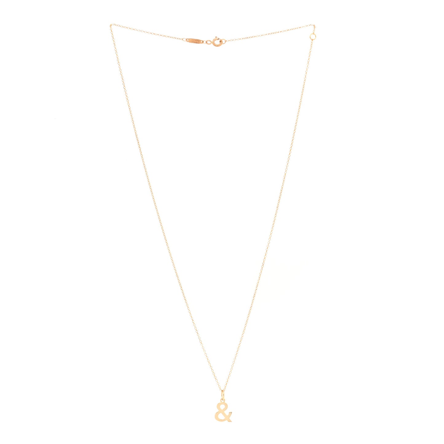 18K Yellow Gold Ampersand Pendant Necklace