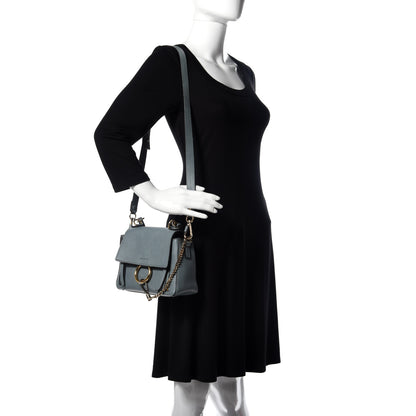 Chloe Calfskin Mini Faye Day Shoulder Bag Cloudy Blue 2 of 8