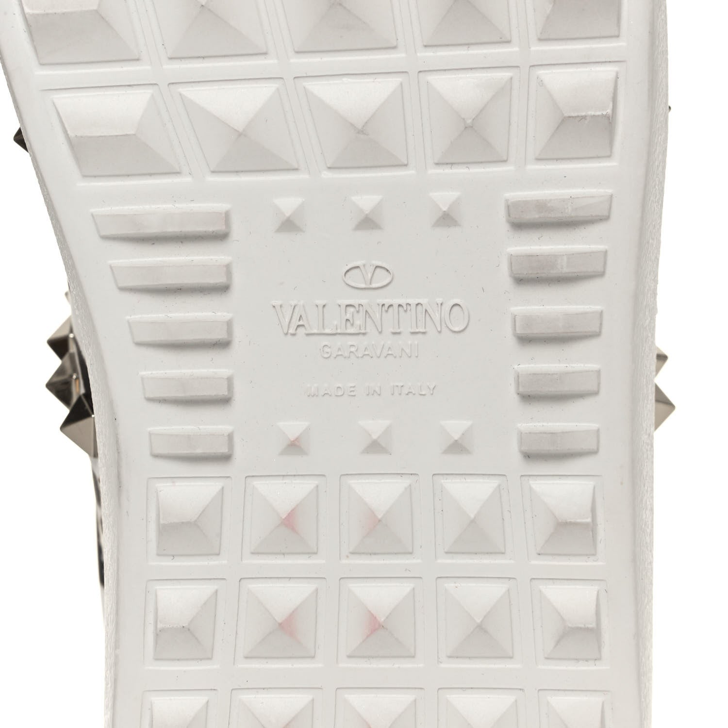 Valentino Garavani Calfskin Leopard Print Rockstud Untitled Open Sneakers 40 White 6 of 8