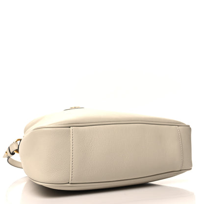 Gucci Softy Wonka Textured Dollar Calfskin Medium Diana Bamboo Shoulder Bag Mystic White Hibiscus Red 4 of 10