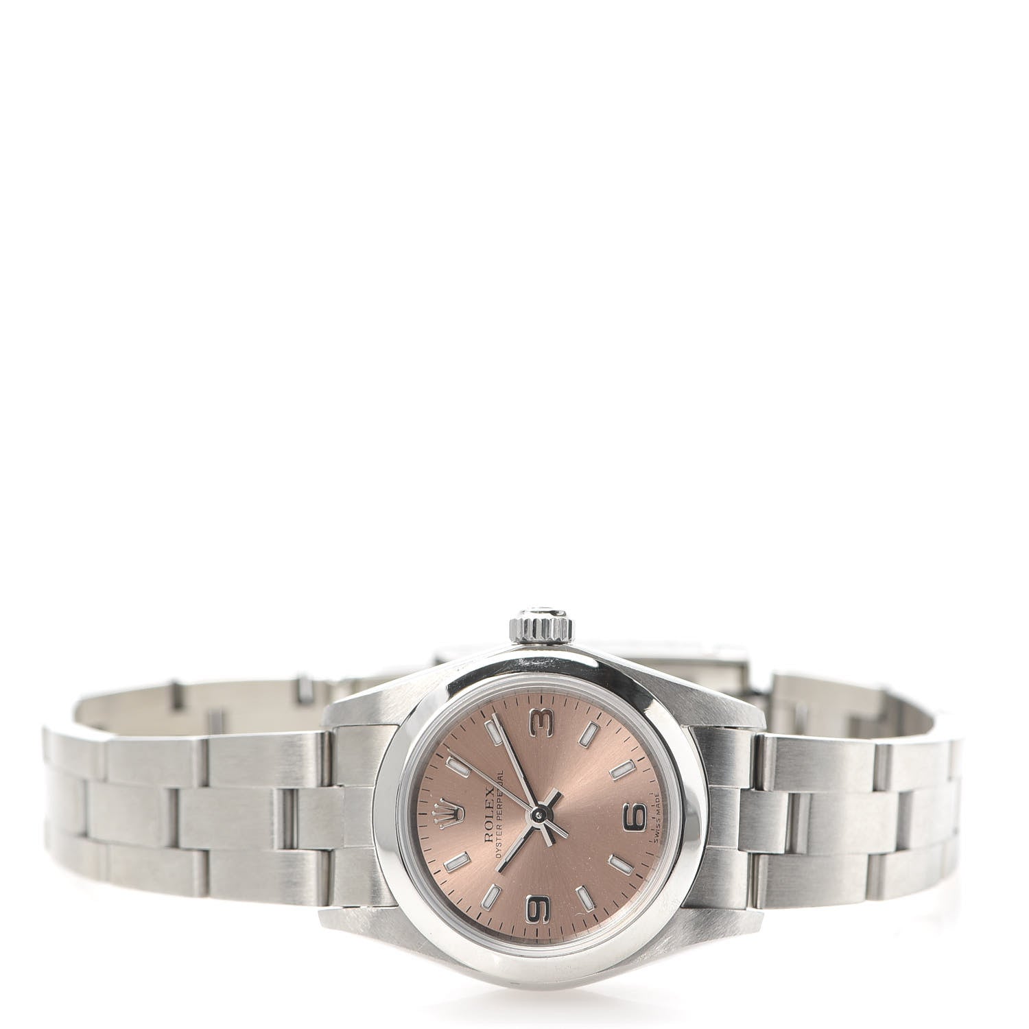 Rolex Stainless Steel 24mm Oyster Perpetual Watch Pink 76080 3 of 5