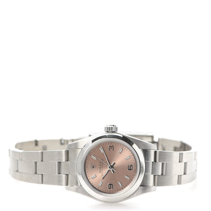 Rolex Stainless Steel 24mm Oyster Perpetual Watch Pink 76080 3 of 5
