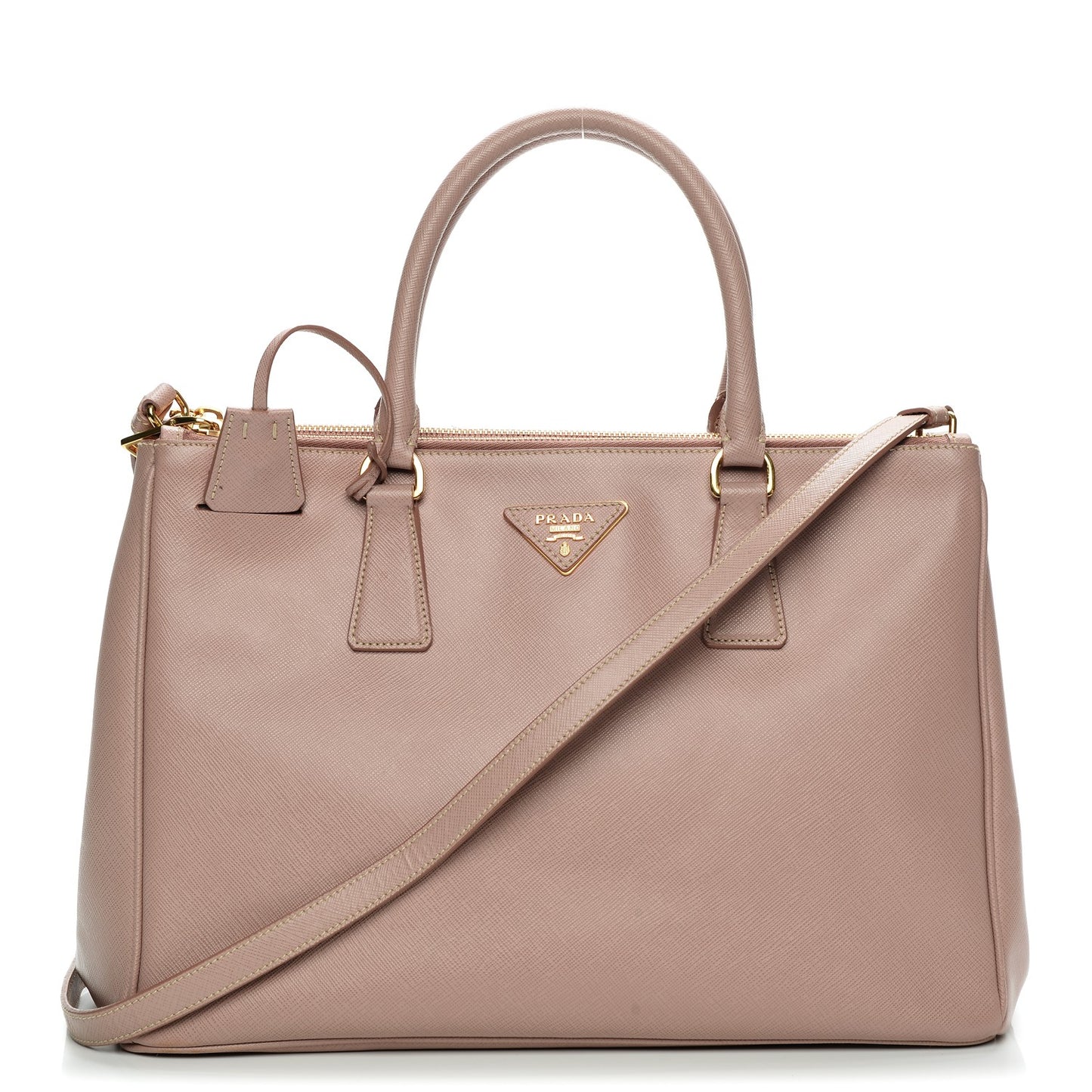 Saffiano Medium Galleria Double Zip Tote Cammeo