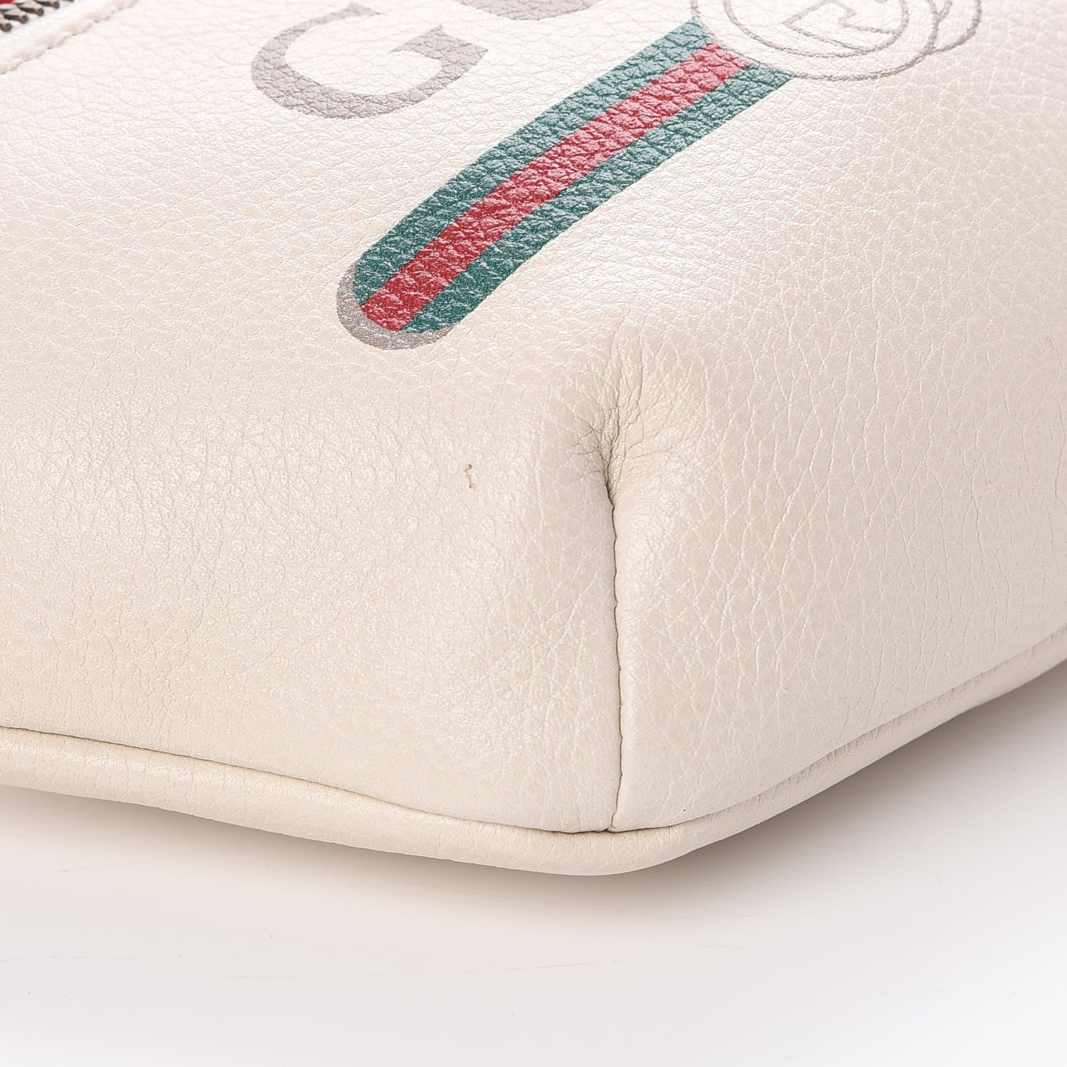 Gucci Grained Calfskin Small Logo Belt Bag White 8 of 9