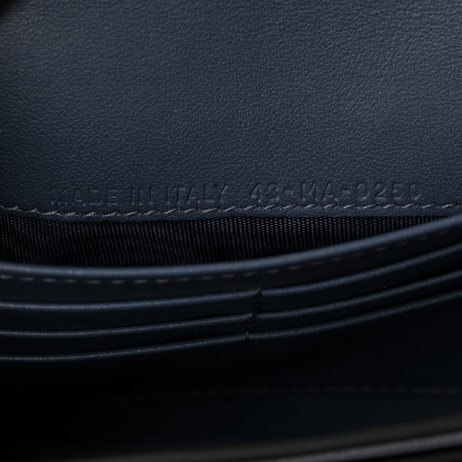 Christian Dior Goatskin Saddle Long Wallet With Chain Dark Blue 9 of 14