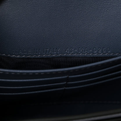 Christian Dior Goatskin Saddle Long Wallet With Chain Dark Blue 9 of 14