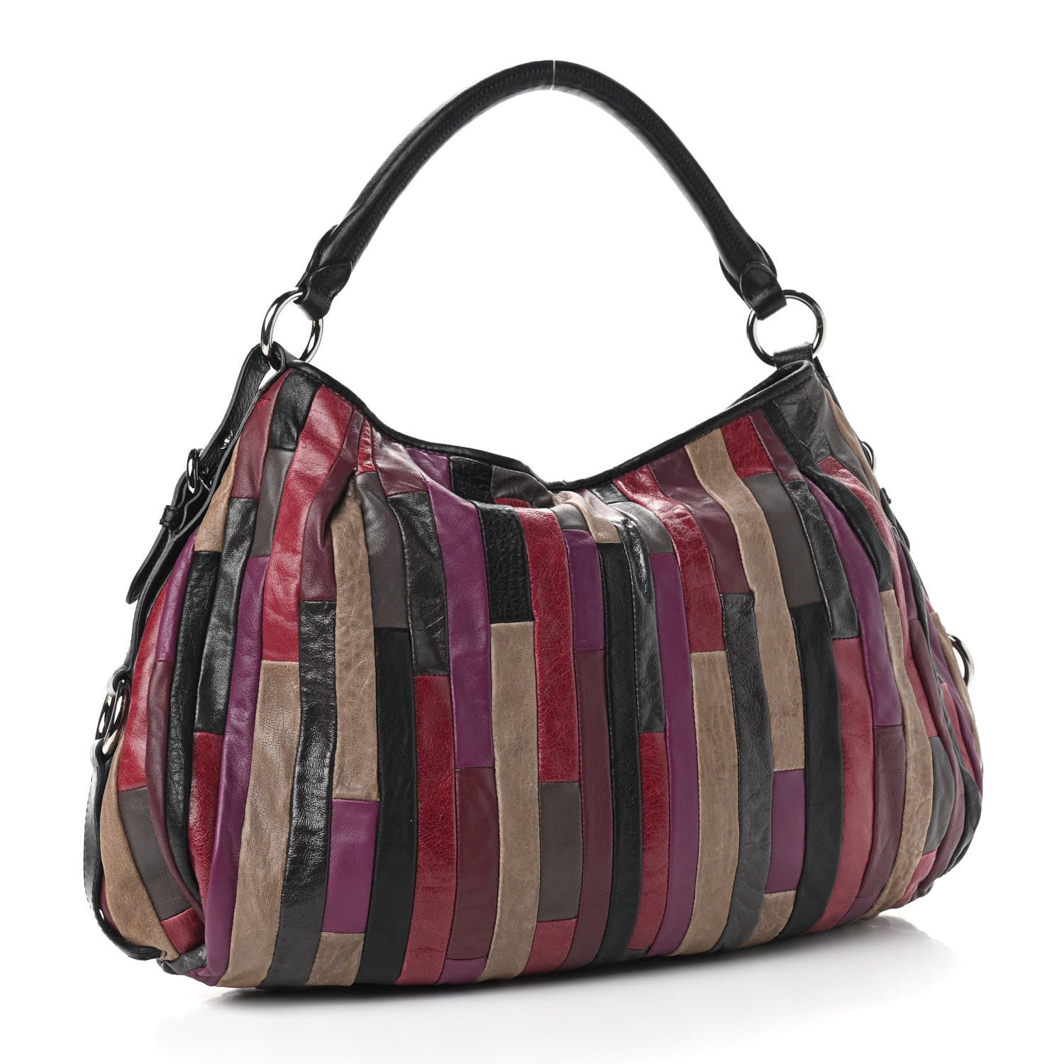 Miu Miu Nappa Large Patchwork Tote Amarena 3 of 13