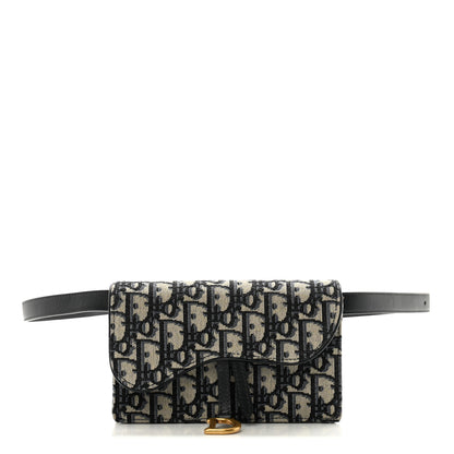 Christian Dior Oblique Saddle Belt Bag Blue 1 of 15