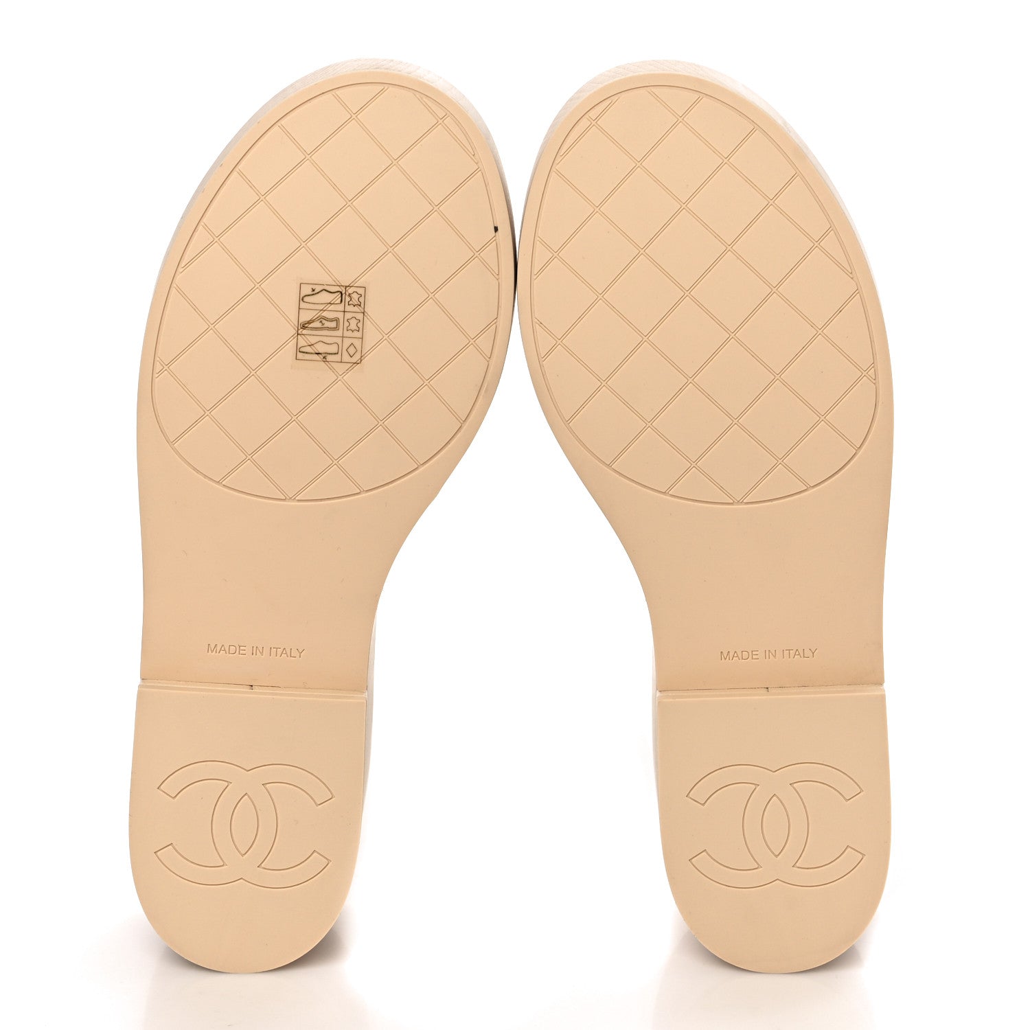 Chanel Lambskin Quilted CC Slip On Platform Sandals 39 Beige 5 of 8