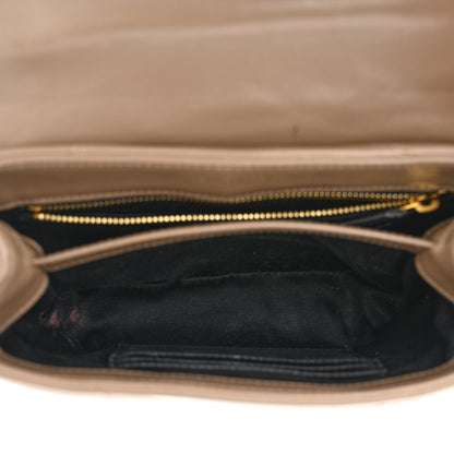 Saint Laurent Calfskin Y Quilted Monogram Toy Loulou Crossbody Bag Taupe 5 of 13