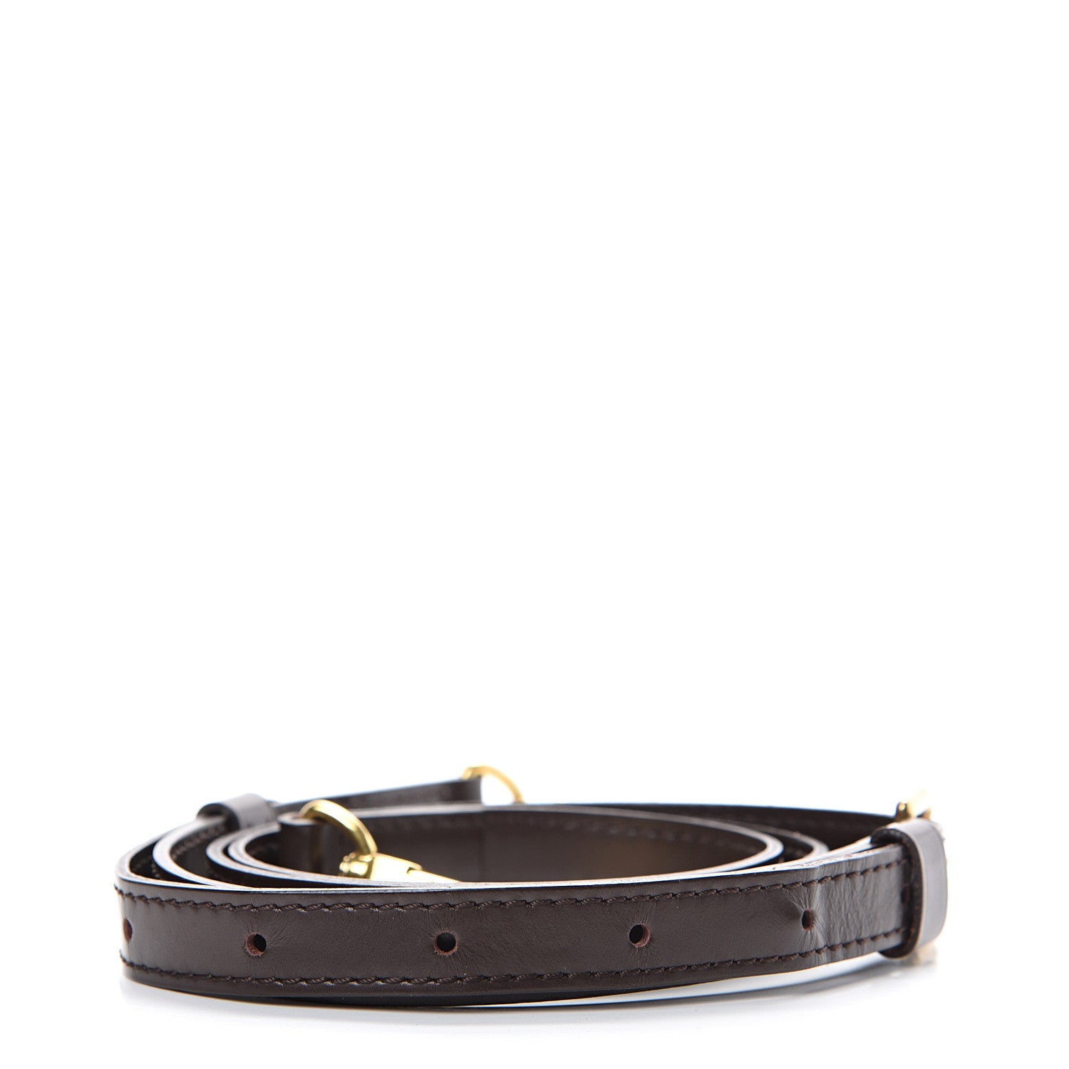 Louis Vuitton Calfskin 16mm Adjustable Shoulder Strap Brown 2 of 4