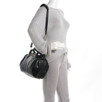 Alexander Wang Pebbled Lambskin Rockie Black Pale Gold Hardware 2 of 7
