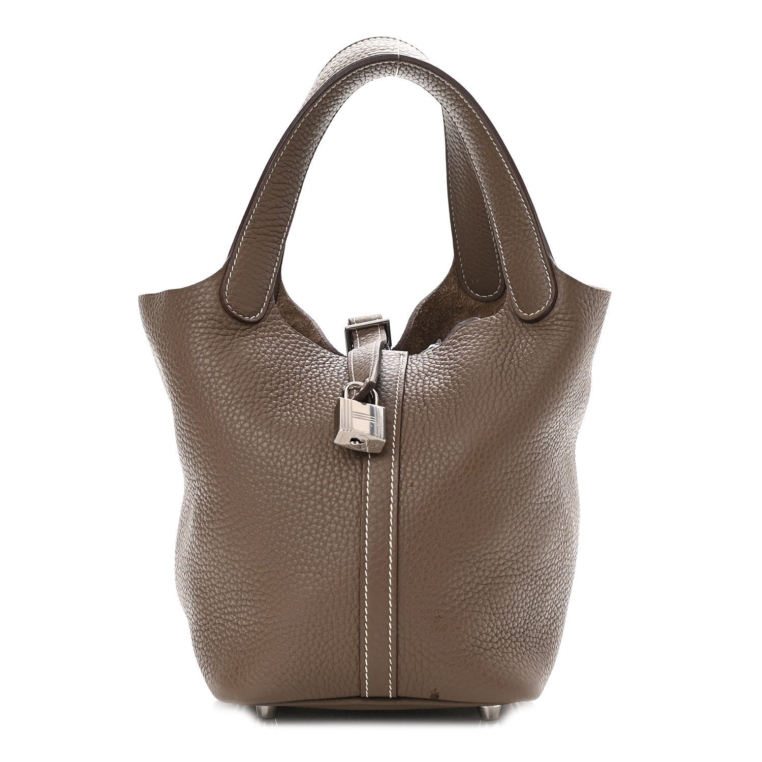 Hermes Taurillon Clemence Picotin Lock 18 PM Etoupe 1 of 12