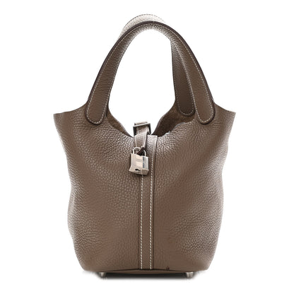Hermes Taurillon Clemence Picotin Lock 18 PM Etoupe 1 of 12