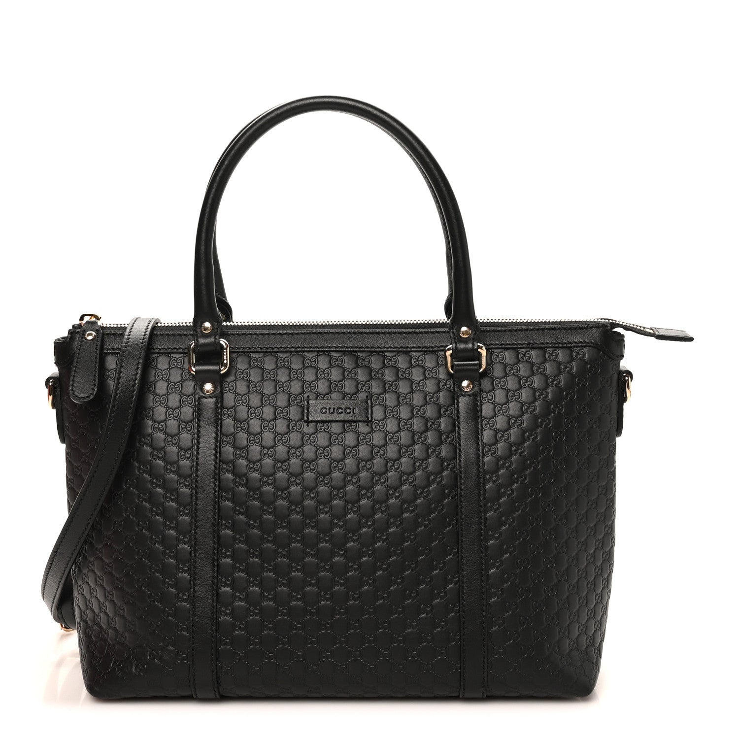 Gucci Soft Microguccissima Small Zippered Satchel Black 1 of 10