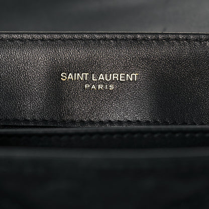 Saint Laurent Suede Y Quilted Monogram Toy Loulou Crossbody Bag Black 6 of 14