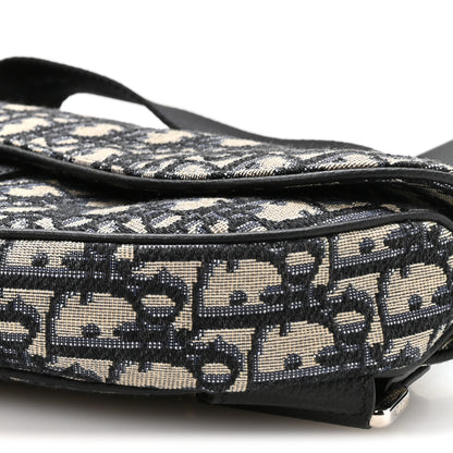 Christian Dior Oblique Mens Saddle Bag Blue 9 of 9