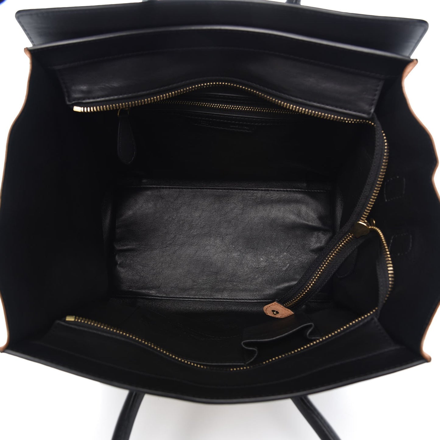 Satin Calfskin Suede Mini Tri-Color Luggage Seashell