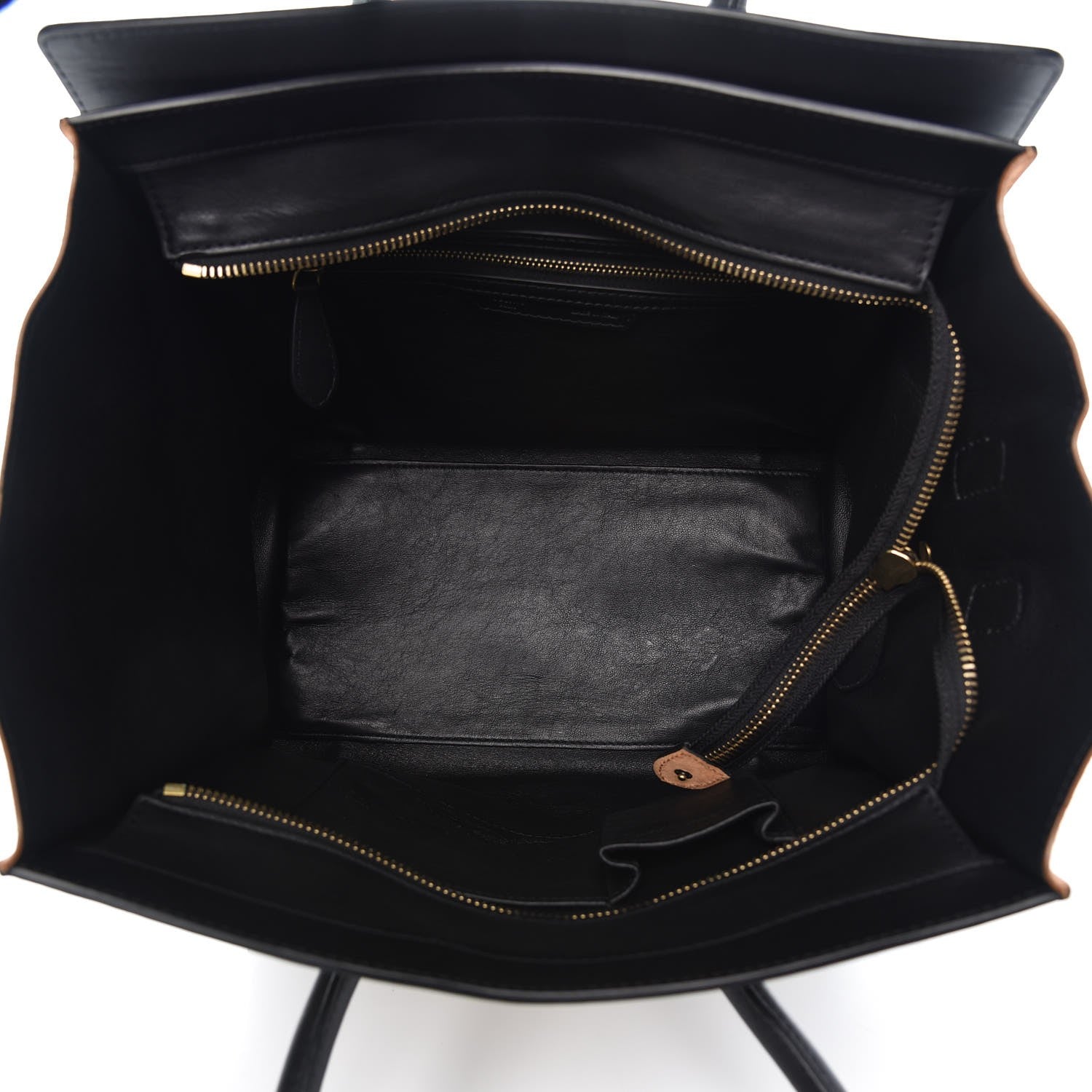 Celine Satin Calfskin Suede Mini Tri-Color Luggage Seashell 5 of 15
