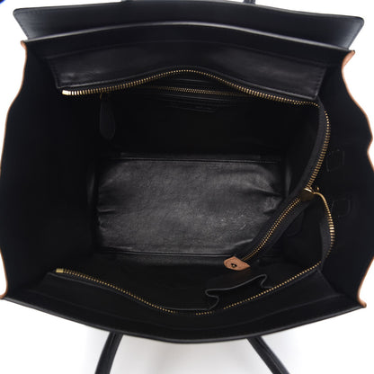 Celine Satin Calfskin Suede Mini Tri-Color Luggage Seashell 5 of 15