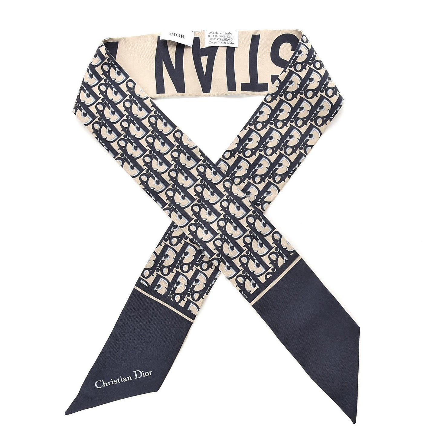 Silk Oblique Mitzah Scarf Blue