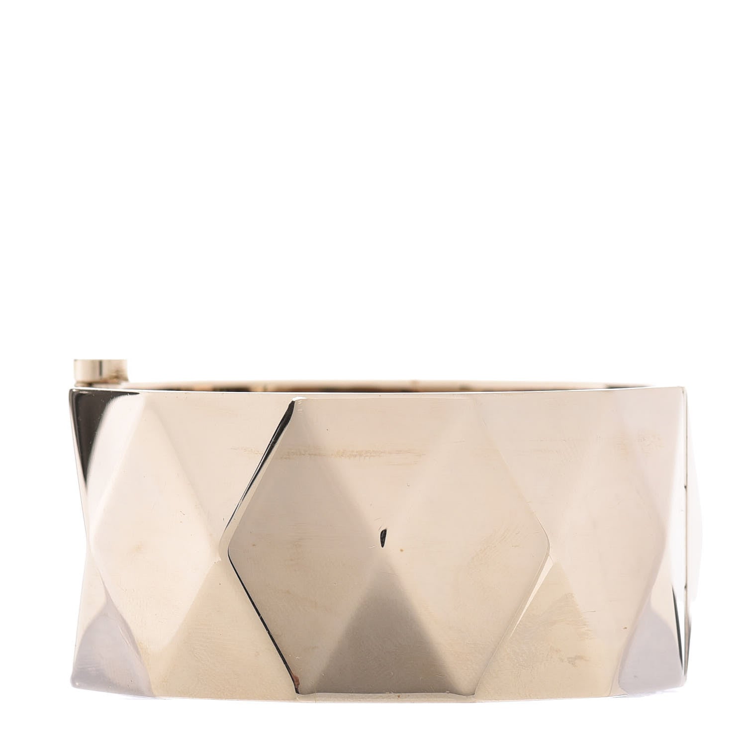 Chanel Quilted Metal CC Cuff Gold 1 of 6