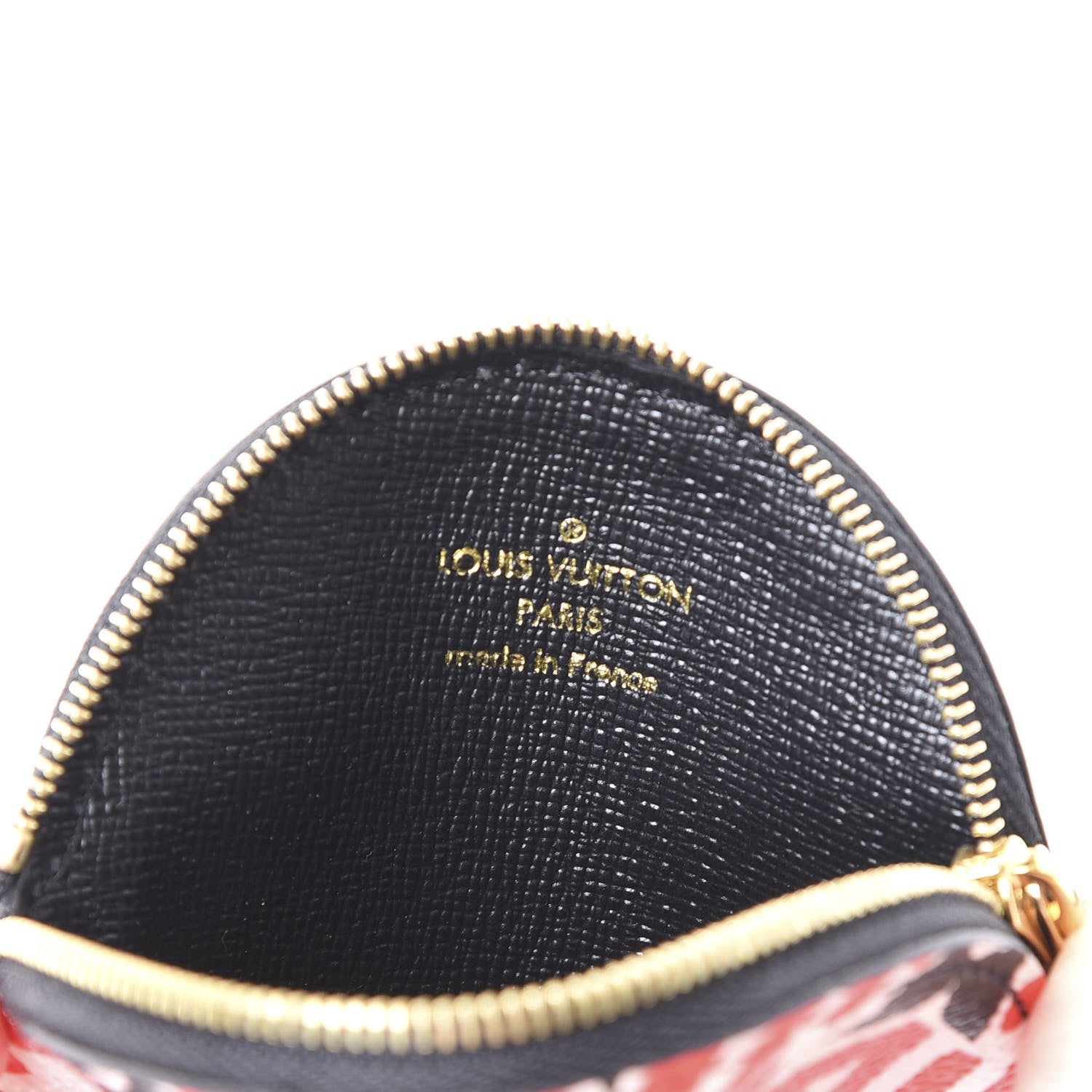 Louis Vuitton Monogram Giant Crafty Round Coin Purse Creme Rouge 7 of 7