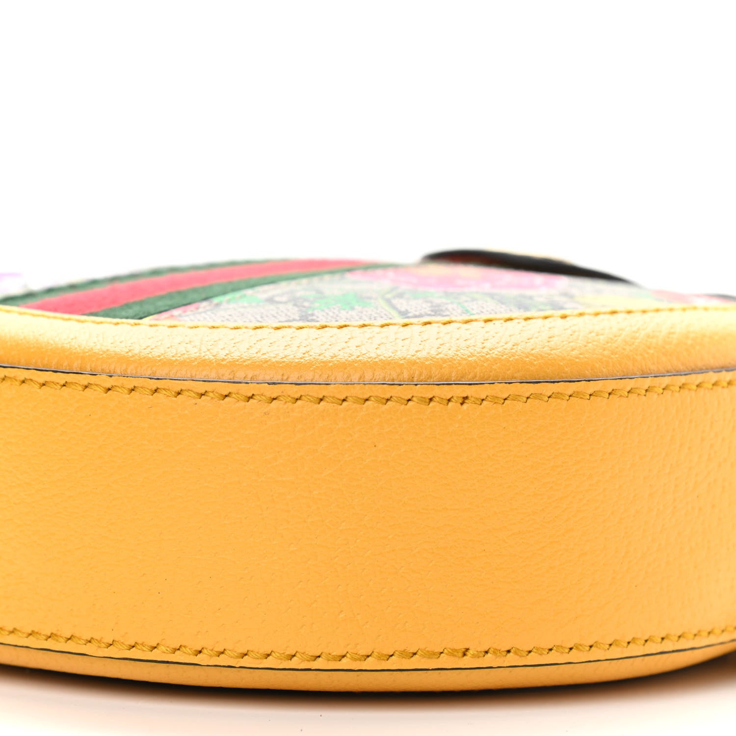Gucci GG Supreme Monogram Flora Web Mini Ophidia Round Shoulder Bag Beige Multicolor Crop 11 of 11