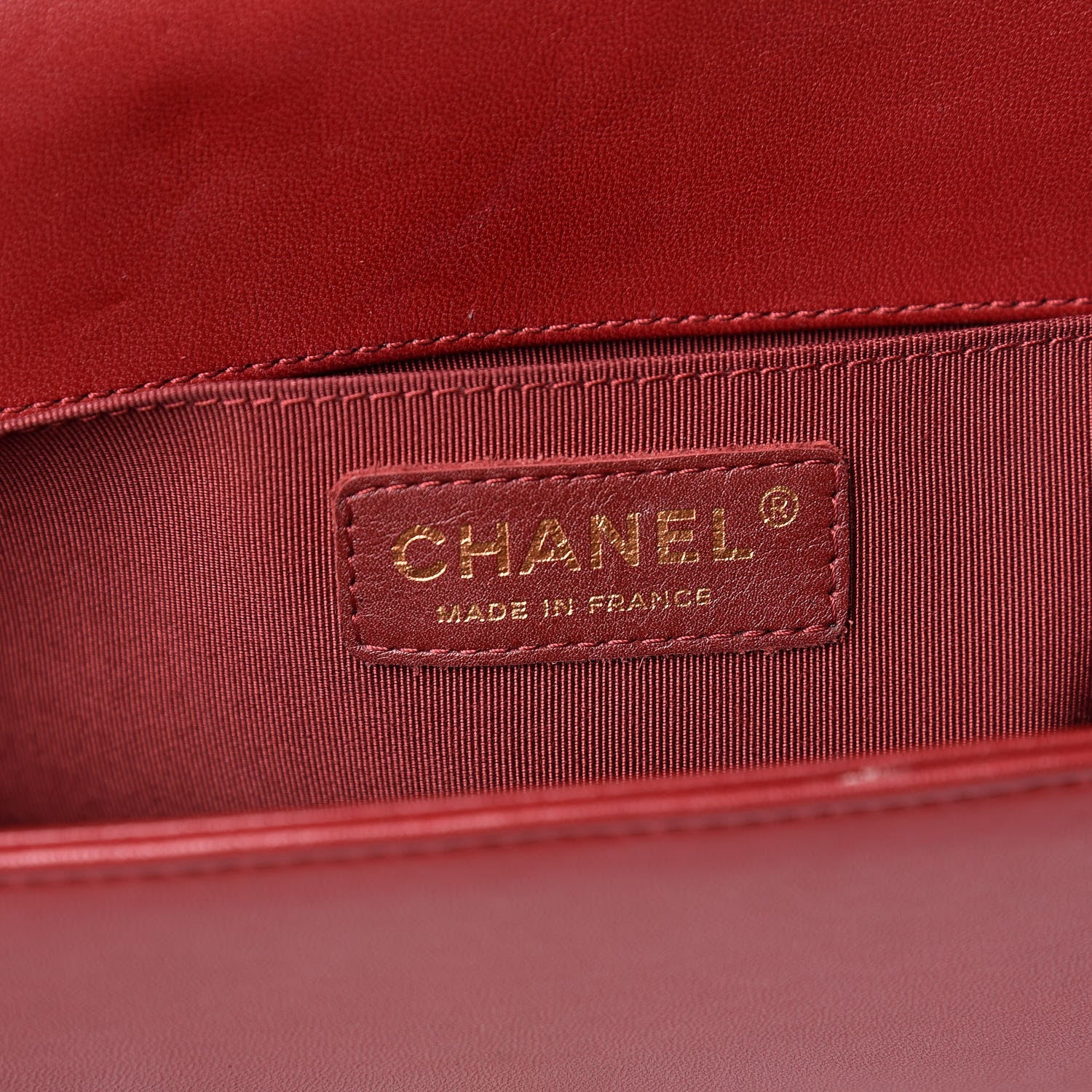 Chanel Lambskin Quilted Medium Boy Flap Dark Red 8 of 11