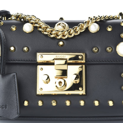 Gucci Calfskin Studded Small Padlock Shoulder Bag Black 10 of 10