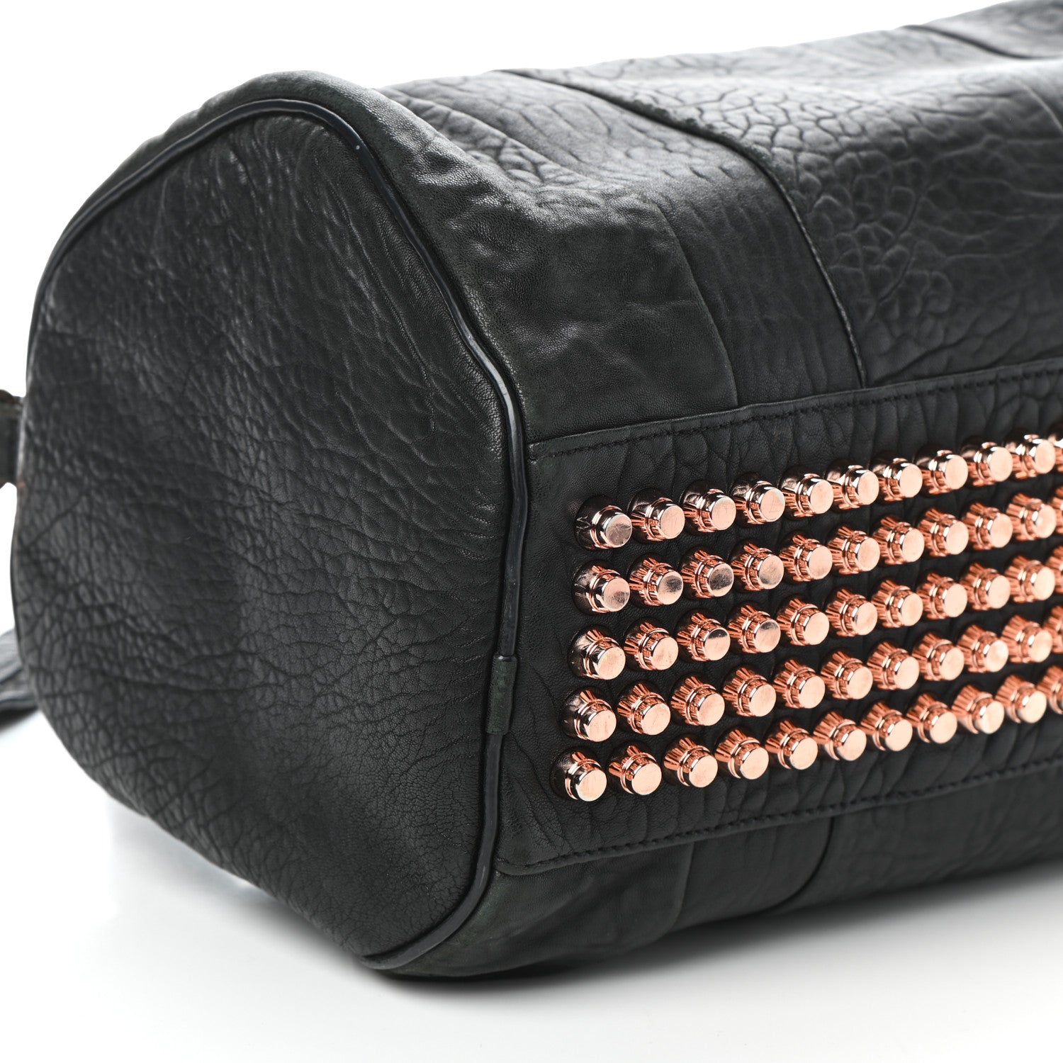Alexander Wang Pebbled Lambskin Rocco Black Rose Gold Hardware 8 of 9