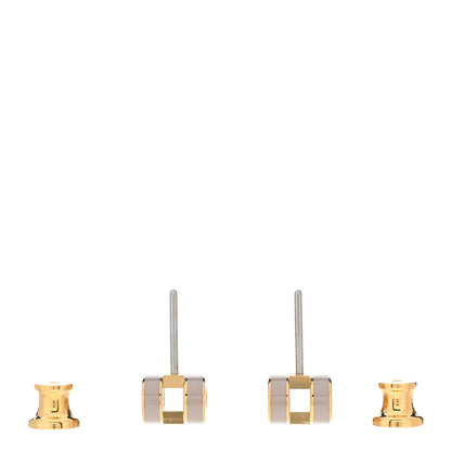 Hermes Gold Lacquered Mini Pop H Earrings Marron Glace 3 of 7