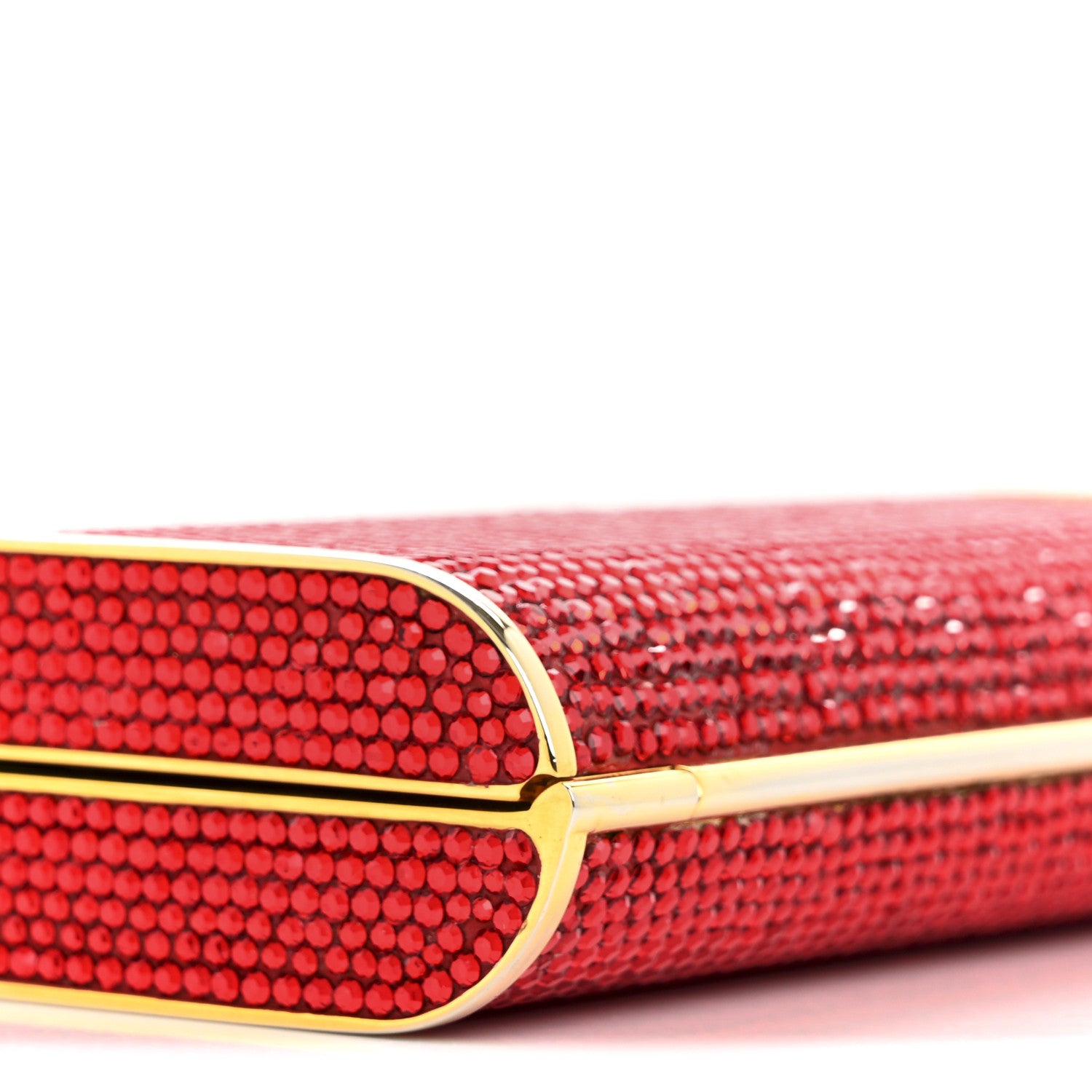 Judith Leiber Crystal Minaudiere Clutch Red 8 of 11