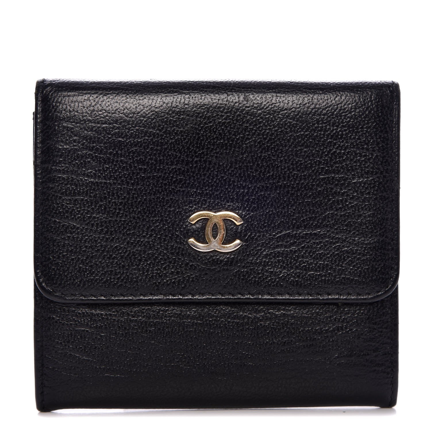 Chanel Goatskin Compact CC Flap Wallet Black 11 of 22