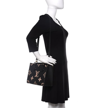 Louis Vuitton Empreinte Monogram Giant Onthego PM Black Beige 2 of 10