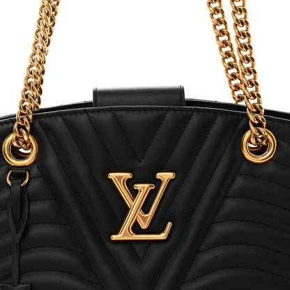 Louis Vuitton Calfskin New Wave Chain Tote Black 8 of 11