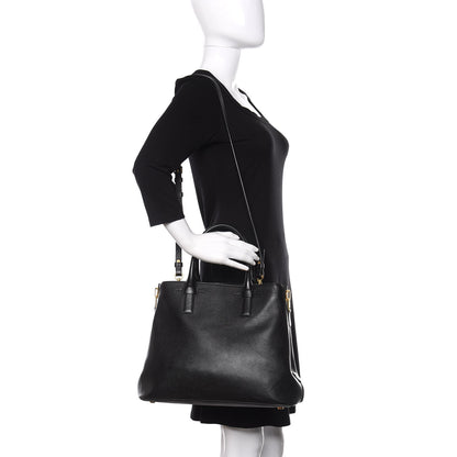 Tom Ford Pebbled Calfskin Medium Jennifer Zip Tote Black 2 of 10