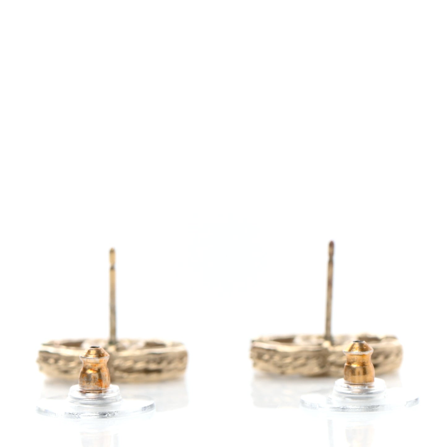 Crystal CC Rope Earrings Gold