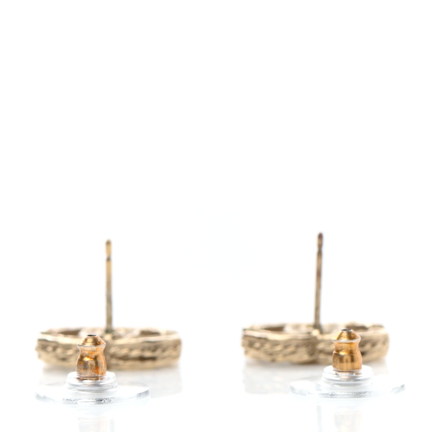 Chanel Crystal CC Rope Earrings Gold 3 of 4