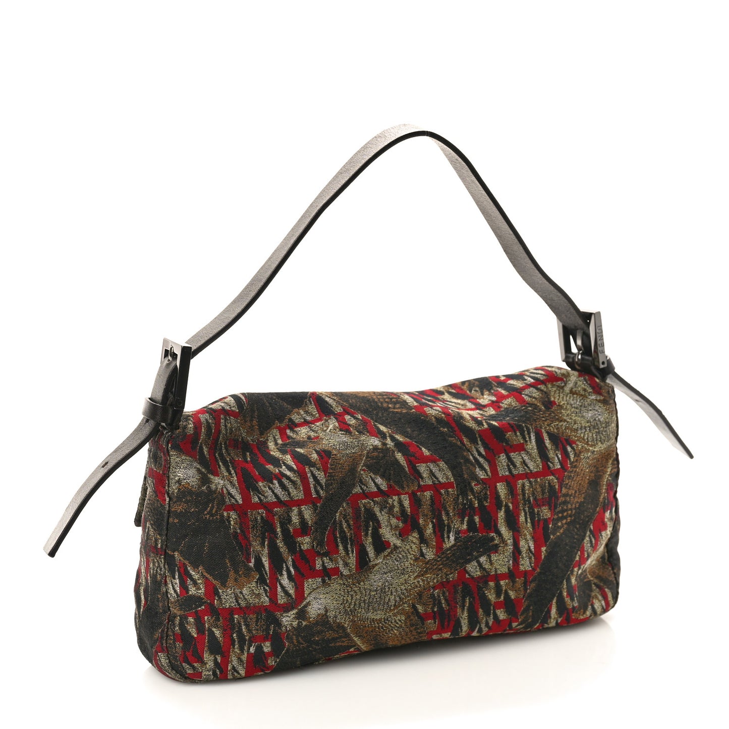 Fabric Jacquard FF Bird Motif Baguette Brown